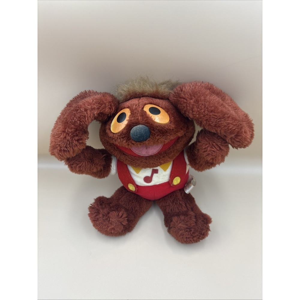Vintage Muppet Babies Rowlf Piano Playing Dog Softies Hasbro '85 Plush
